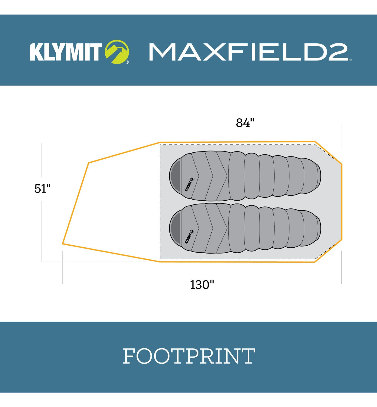Klymit - Maxfield 2 Tent - Orange/Grey