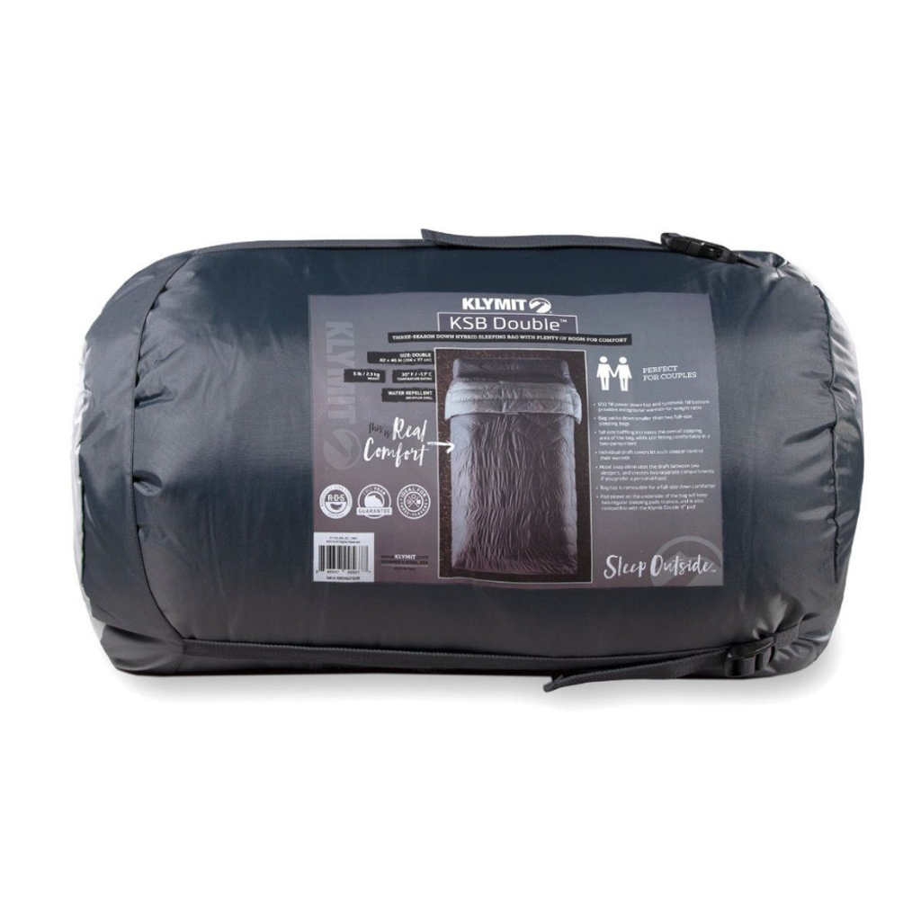 Klymit - KSB Double Dual Fill Sleeping Bag - Grey/Light Grey