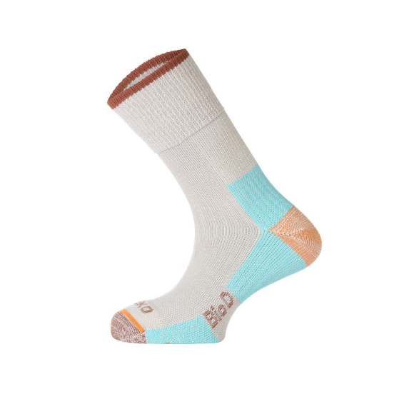 TEKO - eco HIKE 2.0 BIO'd MERINO WOOL HIKING SOCKS - SOFT TOP - Half Cushion - Cream/blue