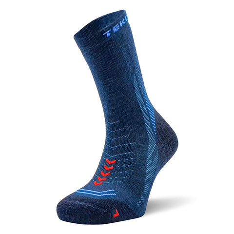 TEKO eco HIKE - 2.0 DISCOVERY MERINO WOOL HIKING SOCKS - Light Half Cushion - Storm Blue