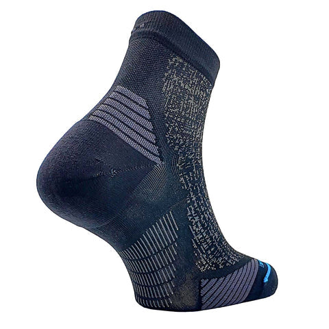 TEKO - ecoRUN 2.0 Mini Crew Socks - Light Half Cushion for Running - Black & Dusk