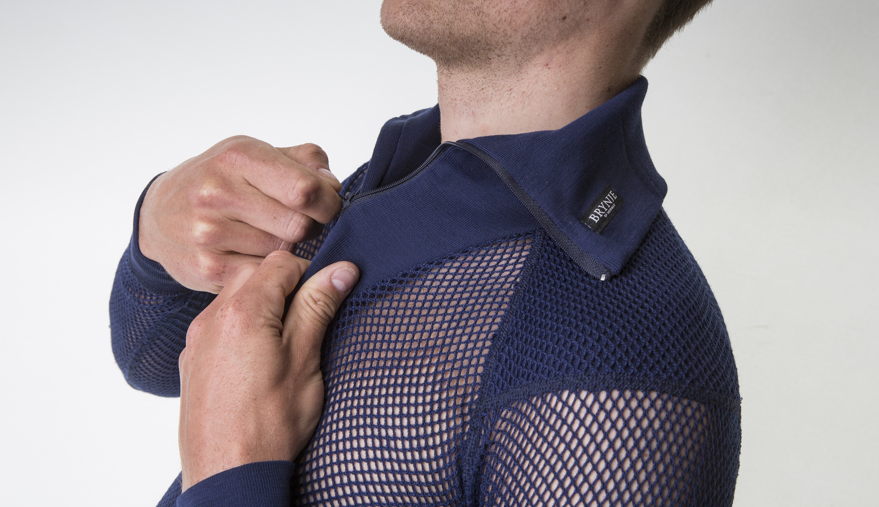 Brynje - Super Thermo Zip Polo Shirt w/ shoulder panels