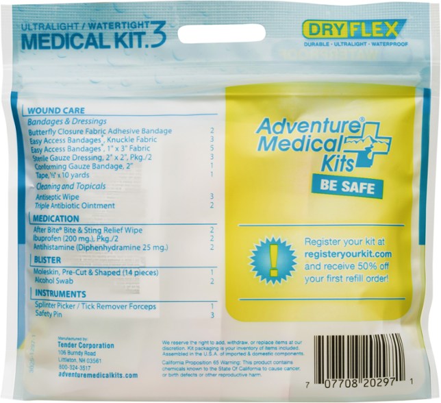 Adventure Medical Kits - Ultralight/Watertight .3 Medical Kit - Bowgearshop