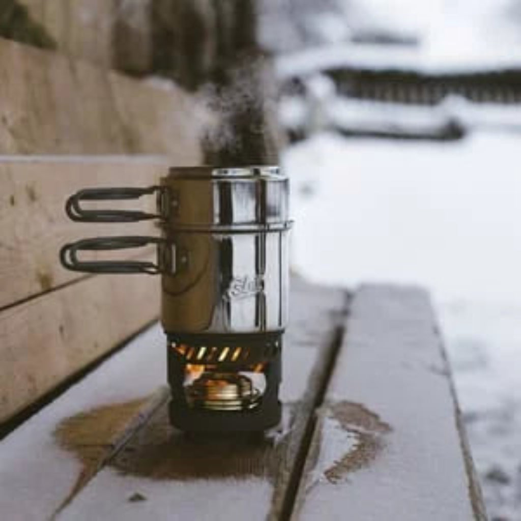 Cookset with Alcohol Burner · incl. Second Pot · 985 ml & 470 ml