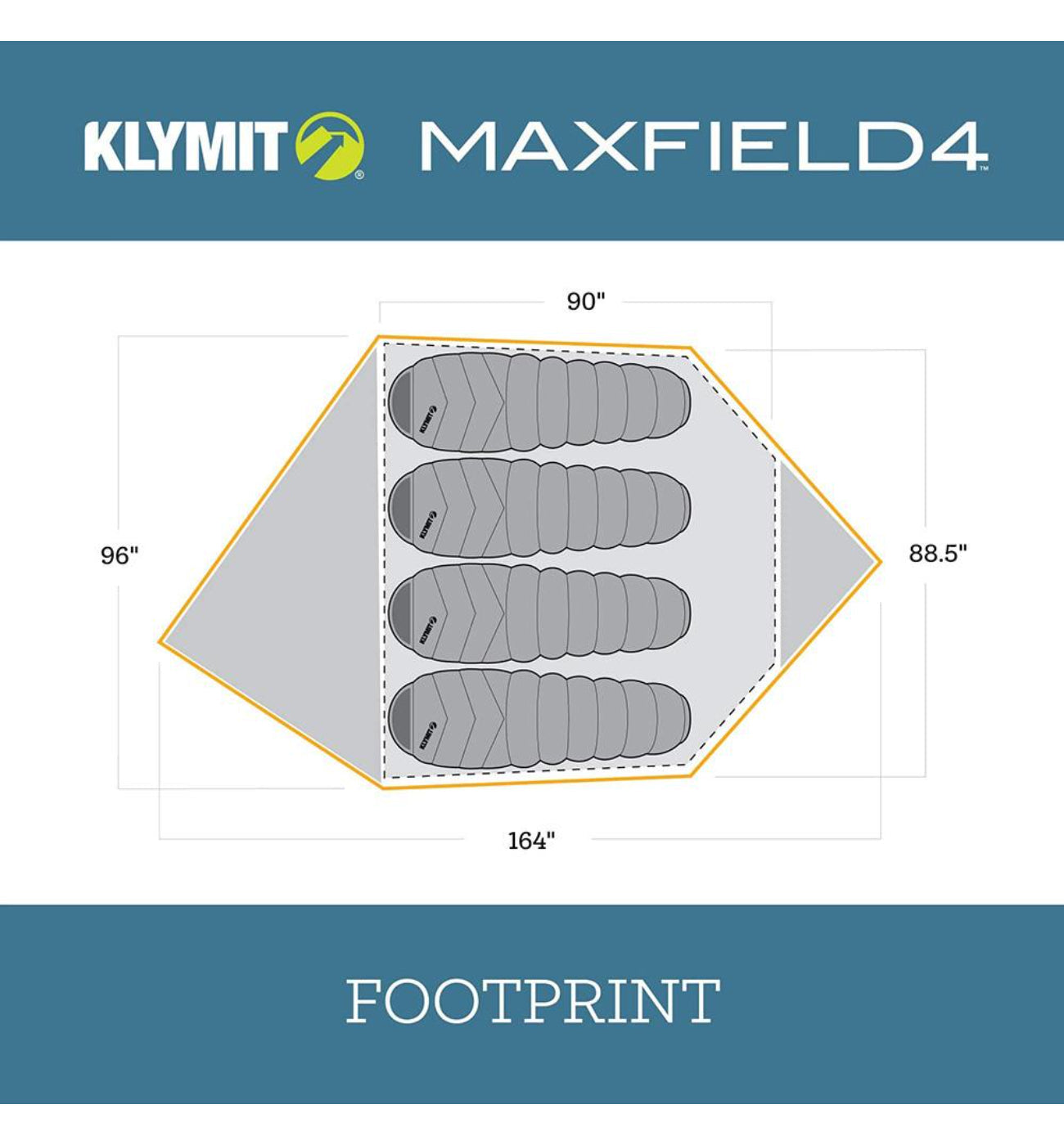 Klymit - Maxfield Tent - Orange/Grey