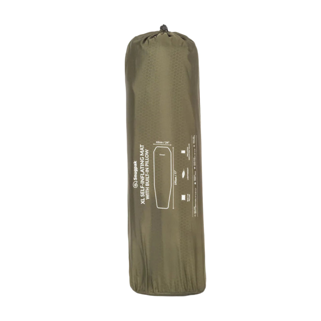 Snugpak - XL Self-Inflating Mat with Built-in Pillow - Olive