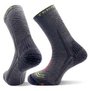 EKO eco HIKE - 2.0 DISCOVERY MERINO WOOL HIKING SOCKS - Light Half Cushion - Granite