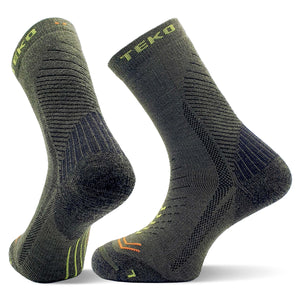 TEKO eco HIKE - 2.0 DISCOVERY MERINO WOOL HIKING SOCKS - Light Half Cushion - Forest