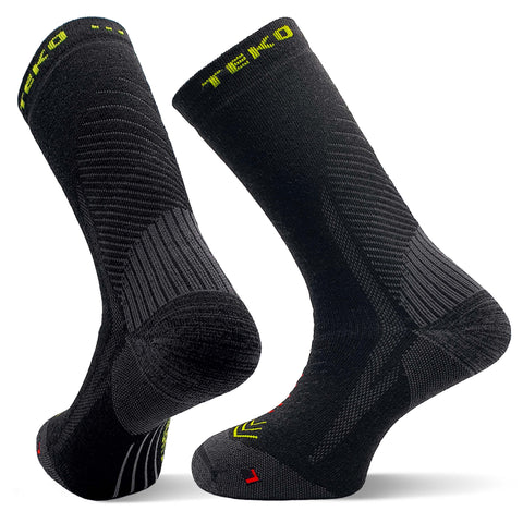 TEKO eco HIKE - 3.0 EXODUS MERINO WOOL HIKING SOCKS - Medium Full Cushion - Black