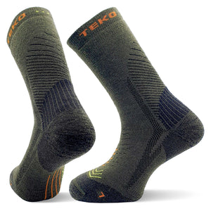 TEKO eco HIKE - 3.0 EXODUS MERINO WOOL HIKING SOCKS - Medium Full Cushion - Forest Green