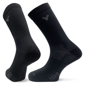 TEKO eco HIKE - 1.0 MERINO WOOL LINER SOCKS - Ultralight - 2 PAIR PACK - Black