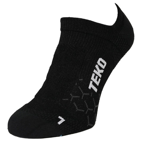 TEKO - ecoRUN 1.0 NO-SHOW RUNNING SOCKS - Ultralight - Black & Dusk - 2 pack
