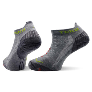 TEKO - ecoRUN 1.0 ULTRA MERINO WOOL SOCKS - Low Cut Ultralight for Running - Granite