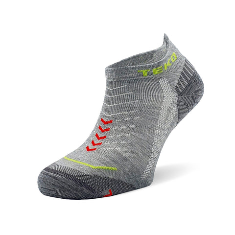 TEKO - ecoRUN 1.0 ULTRA MERINO WOOL SOCKS - Low Cut Ultralight for Running - Granite