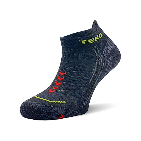 TEKO - ecoRUN 1.0 ULTRA MERINO WOOL SOCKS - Low Cut Ultralight for Running - Black