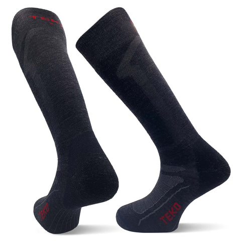 TEKO eco - SKI 1.0 MERINO WOOL SKI PRO SOCKS with Strategic Light Cushioning - Jet