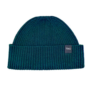 TEKO -  BEANIE DUNDEE SHORT WATCH 2.0 - LAMBSWOOL Light Rib - Green
