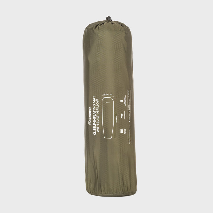 Snugpak - XL Self-Inflating Mat with Built-in Pillow - Olive